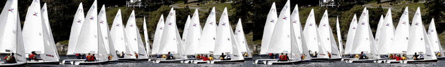 Dozens of Vanguard Sailboats Racing on West Sound -- Orcas, Washington